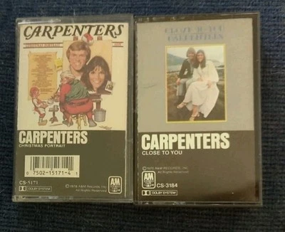 CARPENTERS  - Close To You & Christmas Portrait Cassette Tape A&M CS-3184 & 5171 - Image 1 of 4
