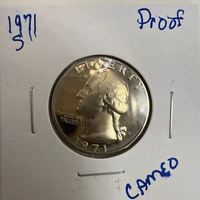 1971-S Washington Quarter Cameo PROOF BU (Brilliant Uncirculated) San Francisco - Image 1 of 3