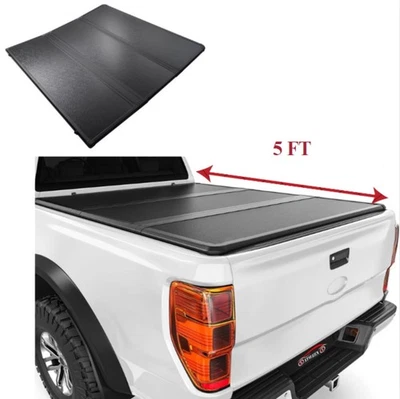 3-Fold 5FT Hard Tonneau Cover For 2019-2025 Ford Ranger Truck Bed Waterproof - Image 1 of 4