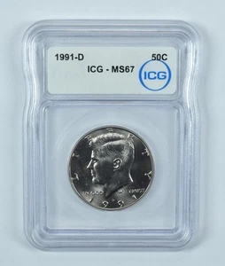 1991-D Kennedy Half Dollar MS67 ICG - Picture 1 of 5