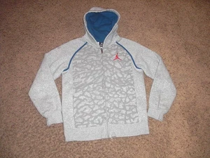 NIKE AIR JORDAN Elephant Print FULL ZIP Hoodie Sweatshirt Youth Large - Picture 1 of 4