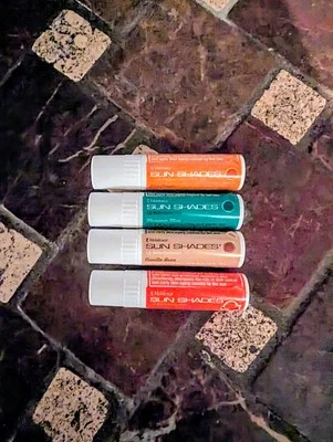 Melaleuca Sun Shades SPF 15 Lip Balm ~ 1 Each All Flavors ~ 4 Total