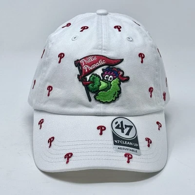 Phillie Phanatic All Over Phillies Logo Confetti Hat Cap Red October Playoffs - Image 1 of 2