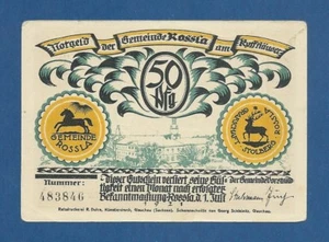 ALEMANIA // GERMANY -- NOTGELD -- ROSSLA -- 50 PFENNIG ( 1921 ) -- aUNC . - Picture 1 of 2