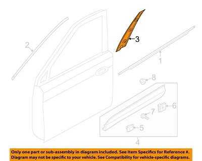 HYUNDAI OEM 19-23 Santa Fe Front Door Exterior Trim-Applique 82250S1010 - Image 1 of 2