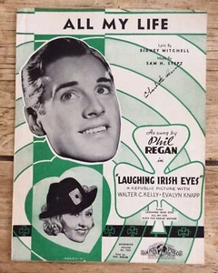 Vintage Piano Sheet Music: All My Life 1936 - Picture 1 of 5