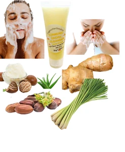 Turmeric Facial Cleanser-With Ginger-Palm oil-Lemongrass-Reduces Dark Spots &Fad - Picture 1 of 6
