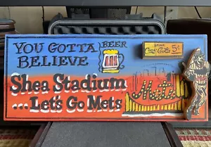 2000 HARRY GLAUBACH SIGNED 22x10 ORIGINAL 3-D ART: METS SHEA "YOU GOTTA BELIEVE" - Bild 1 von 10