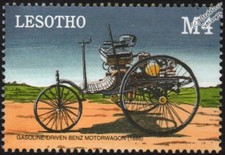 1886 BENZ Patent-Motorwagen Mint Automobile Car Stamp (2000 Lesotho)