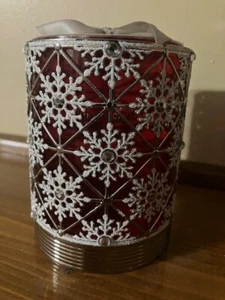 Bath and & Body Works Snowflake Gem 1 Single Wick Candle Holder Sleeve 2022 - Picture 1 of 6
