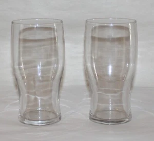 Vintage Beer Tulip Glasses 20 oz Classic Pub Pint All Clear Glass Set Of 2 - Picture 1 of 11