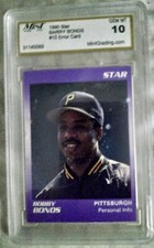 BARRY BONDS PITTSBURGH PIRATES 1990 STAR #10 GEM MINT GRADED 10 BASEBALL CARD