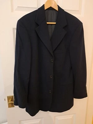 Hugo Boss Blazer Jacket UK 38 Cashmere Navy Blue Loro Piana Wool  3 Button  - Image 1 of 4