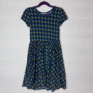 Dotdotsmile Dress Size 7 Short Sleeves Blue, Green and Gold New with Tags - Picture 1 of 5