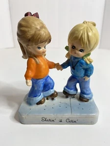 Vintage 1973 Gigi Sharin' is Carin' Girls Figurine World Wide Arts, Inc. - Picture 1 of 4