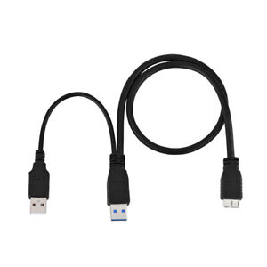 USB 3.0 A Male To Micro B Male Male Power Supply Y Cable For Mobile Hard D SLS