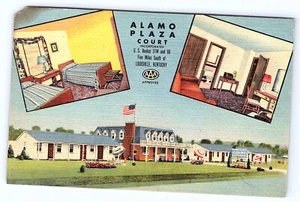 Louisville Kentucky Alamo Plaza Court linen postcard A813 - Picture 1 of 2