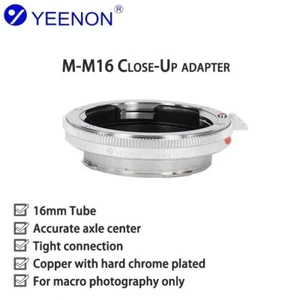YEENON M-M16 Close-Up Adapter Silver - 16mm Leica M mount Extension Tube - Picture 1 of 7
