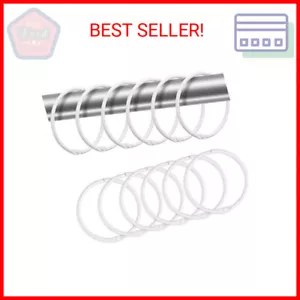 24 Pack Shower Curtain Rings, Rustproof Decorative Shower Curtain Hooks Metal Ro - Picture 1 of 2