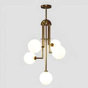 Mid-century Italian Contemporary Stilnovo 1950s 5 Light Sputnik Chandelier by LD - Picture 1 of 7