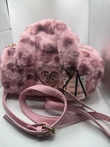 Juicy Couture Bag Preppy Cozy Pink Leopard Print Mini Barrel Crossbody Bag - Picture 1 of 4