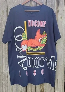 AKOO T-Shirt-Mens XXL-100% Authentic No Comp No Rvls 1980 Knit Blue Graphic - Picture 1 of 12