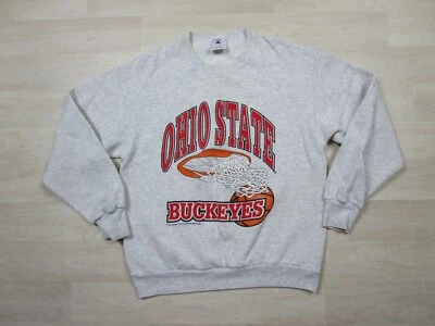 Sudadera de baloncesto vintage de la Universidad Estatal de Ohio (L) años 90 estampado elevado NCAA Foto 1 de 4