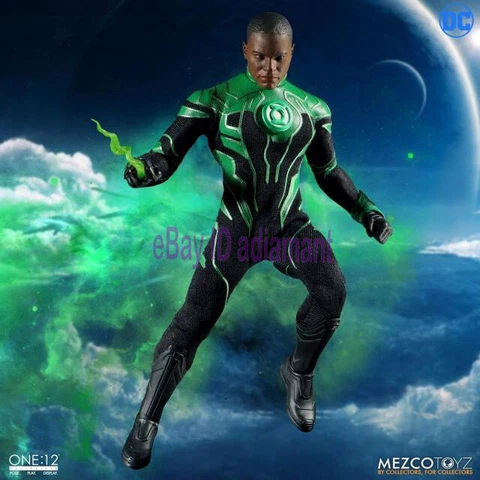 Mezco Toyz John Stewart Green Lantern 1/12 Action Figure Model In Stock H6'' Cover