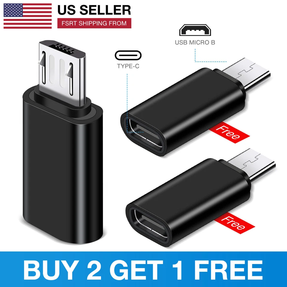 USB Type C Female to Micro USB Male Converter Adapter Micro Converter Adapter - Image 1 of 4