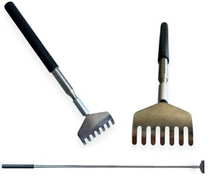 Rückenkratzer Ausziehbar & Stabil 69cm Teleskop Edelstahl mit Breite Kratzhand - Bild 1 von 4