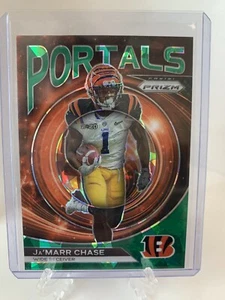 Ja'Marr Chase 2023 Prizm Football Portals SP Green Cracked Ice Prizm Bengals 🔥 - Foto 1 di 2