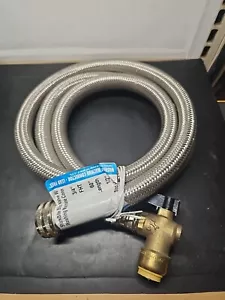 Manguera conector lavadora Sharkbite 1/2" válvula de parada 3/4" FHT 60" acero inoxidable - Imagen 1 de 3