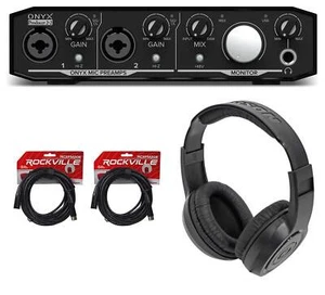 Mackie Onyx Producer 2.2 USB MIDI Recording Studio Interface+Headphones+Cables - Picture 1 of 11
