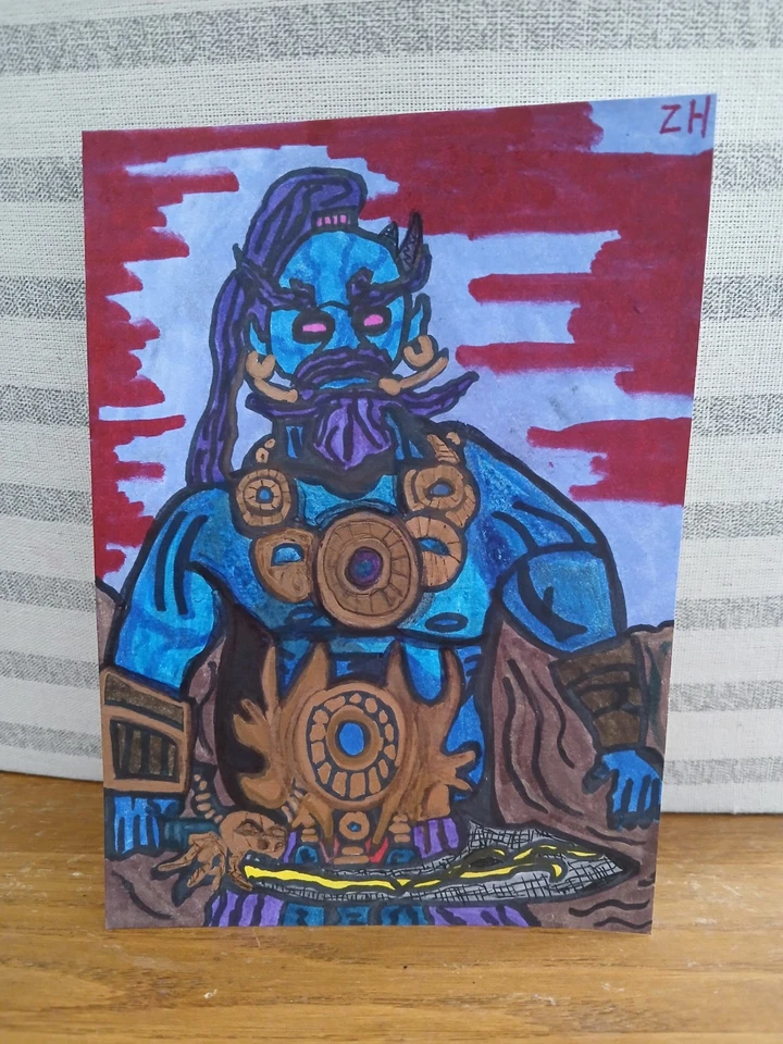 Desenho Kalizirr Djinn Mythic Legions Four Horsemen Genie Horror Sword Egypt Art - Imagem 1 de 1