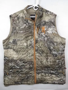 VTG Browning Buckmark puffer packable Camo Hunting Vest Size XL Deer - Picture 1 of 9