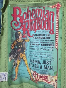 Vintage Upcycle Shirt Queen , Mama Just Killed A Man Xl - Picture 1 of 5