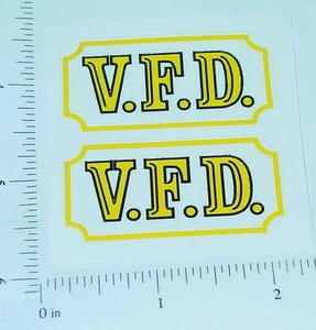 Pair Marx VFD Fire Department Truck Stickers MX-051 - Picture 1 of 1