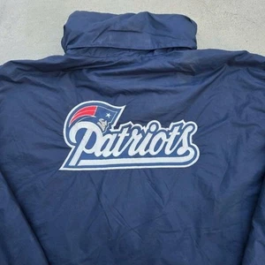 VTG 90s New england Patriots Mens Size 2XL Navy Blue Puffer Jacket - Picture 1 of 6