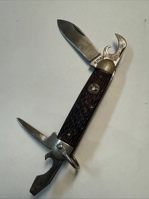 VINTAGE ULSTER OFFICIAL BSA BOY SCOUT 4 BLADE UTILITY FOLDING POCKET KNIFE USA - Image 1 of 4