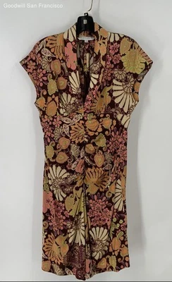 Vestido para mujer Trina Turk Los Angeles multicolor mezcla seda manga gorra lápiz 6 Foto 1 de 4