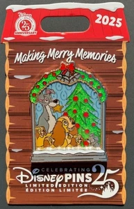 Disneyland Disney Park 2025 Holiday Making Merry Memories Lady & Tramp LE Pin - Bild 1 von 1