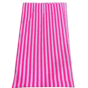 Weiß und Neon Pink große Streifen Stoff Baumwolle 3 Yards x 58" - Bild 1 von 6