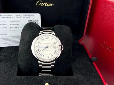 Cartier Ballon Bleu WSBB0049 Ref 3765 42mm Silver Dial Stainless Steel Box Paper - Image 1 of 4