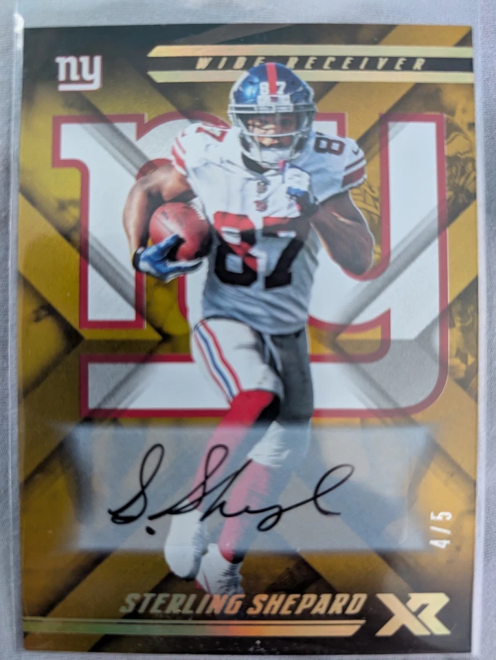 Карта STERLING SHEPARD 2018 Panini XR Gold AUTO 4/5 PWE - Изображение 1 из 1