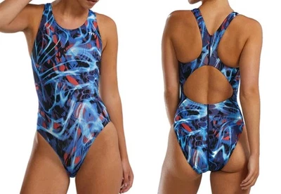 Traje de baño de una pieza Speedo TYR Electro Maxfit Racing para mujer, azul talla 6, nuevo con etiquetas Foto 1 de 4