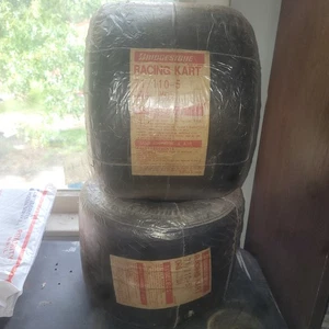 RACING GO KART NOS BRIDGESTONE TIRES 71/110-5 YGA VINTAGE CART PART X2 - Picture 1 of 4