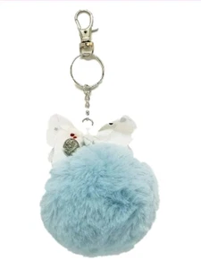 JoJo Siwa Faux Fur Pom Keychain w/Bow (Purple) - Picture 1 of 2