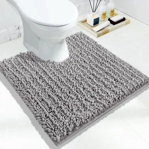 Toilet Rugs U Shaped 24x24, Soft Comfortable Absorbent Chenille Toilet Mat fo... - Picture 1 of 6