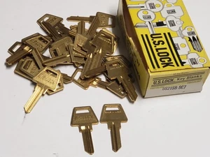 Vtg Lot of 29 U.S. LOCK Uncut Key Blanks - US21SB - SC7 - NEW - NOS - Picture 1 of 3