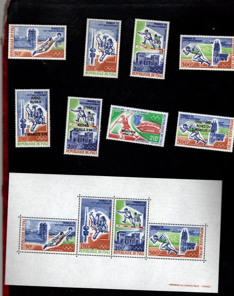 Hoja de recuerdo Mali sc#C147-50, C165-8 #C150 (1972) completa MNH Foto 1 de 1